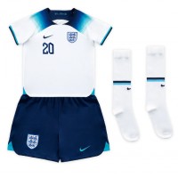 Camiseta Inglaterra Phil Foden #20 Primera Equipación para niños Mundial 2022 manga corta (+ pantalones cortos)